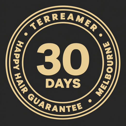Terreamer 30-Day Happy Hair Guarantee seal