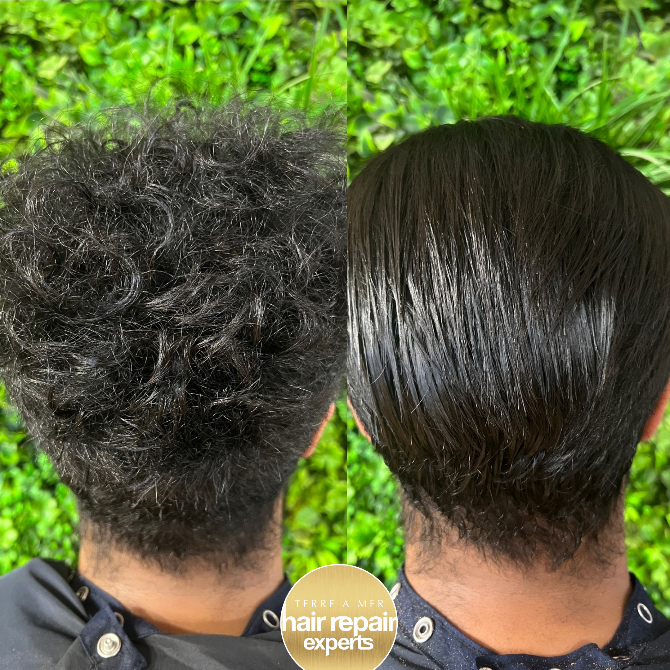 Before and After Mens Keratin Treatment TERRE A MER