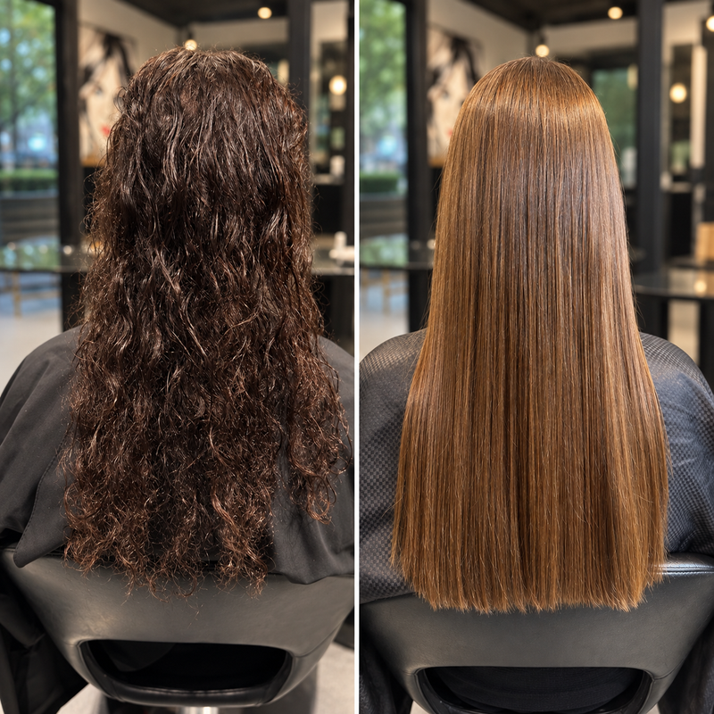 A Terreamer client's hair after Premium Keratin