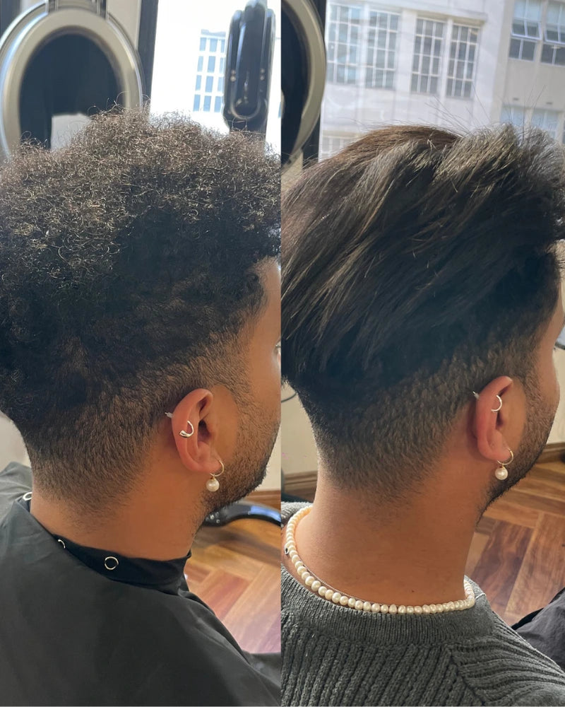 Real client: men's hair before and after