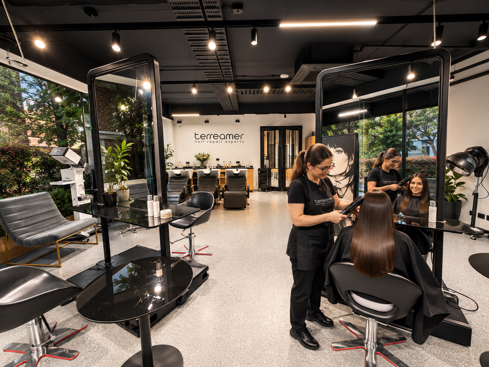 Hair treatment and basin area at Terreamer salon, Melbourne