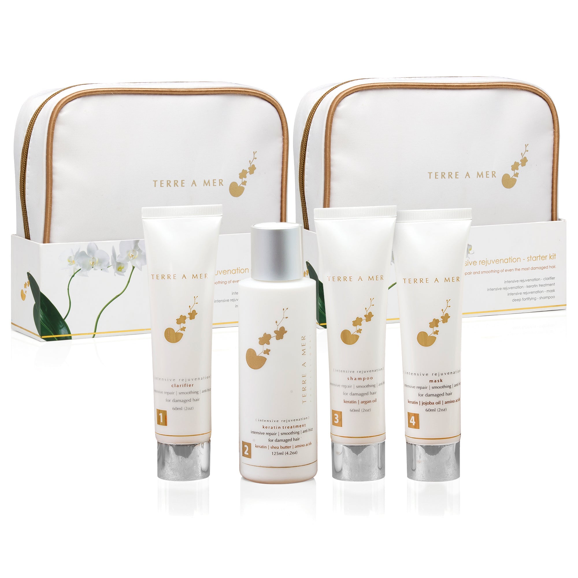 Terre a Mer Keratin System - Hair Straightening/Smoothing Starter Kit (Single Use Kit) - Terreamer